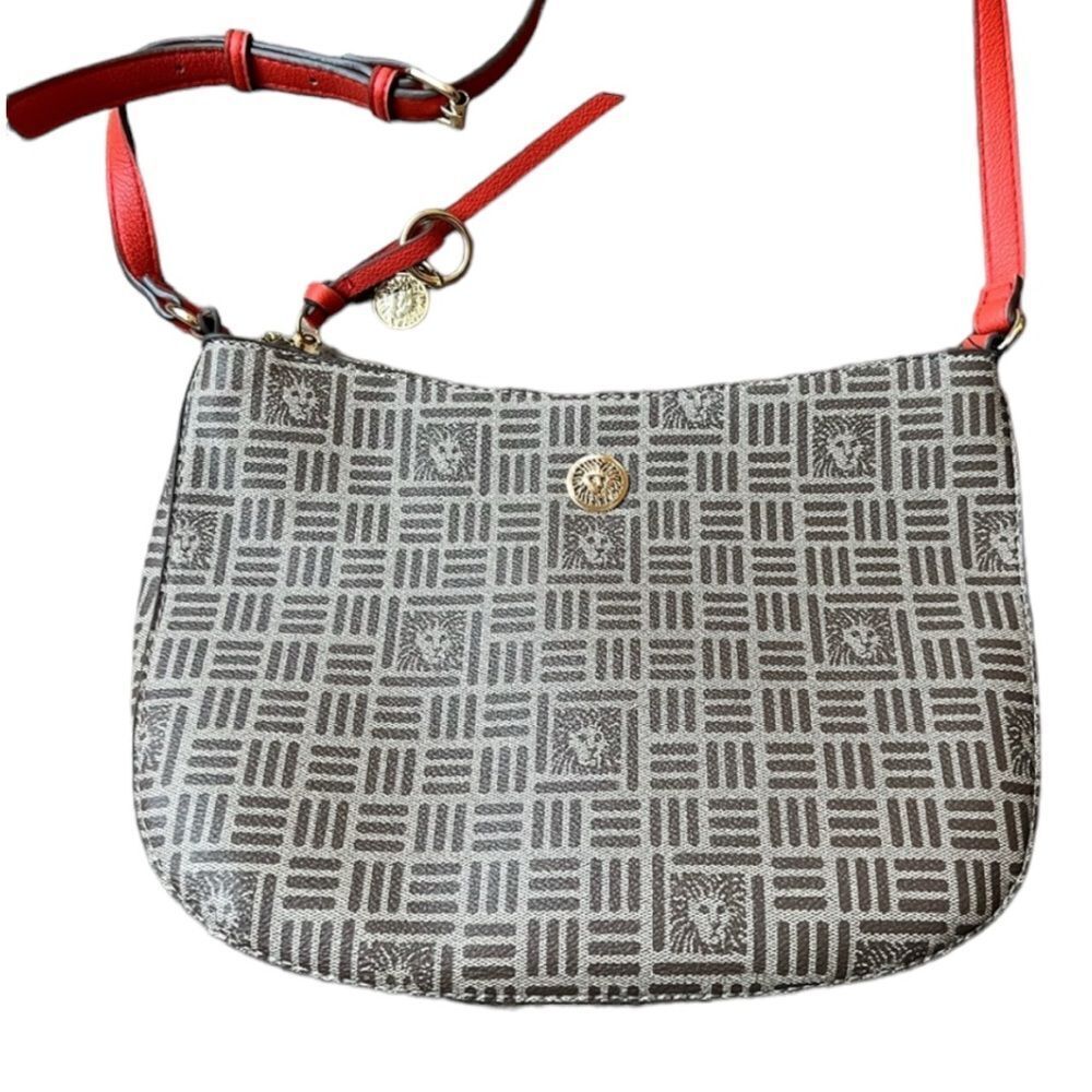 Anne Klein Crossbody Purse with orange accents - Picture 2 of 15